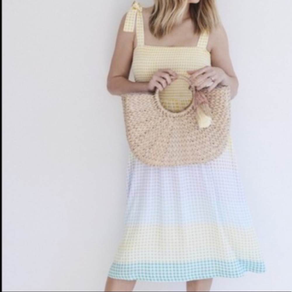 Lauren Conrad multi color tie shoulder rubbed top